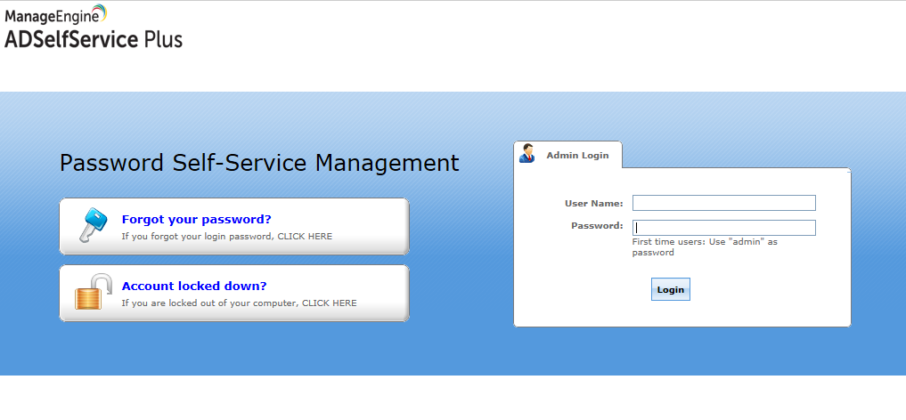 Screenshot of adminLogin.cc login page