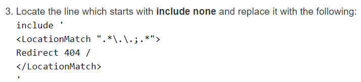 Screenshot of mitigation guidance highlighting a semicolon in the URI